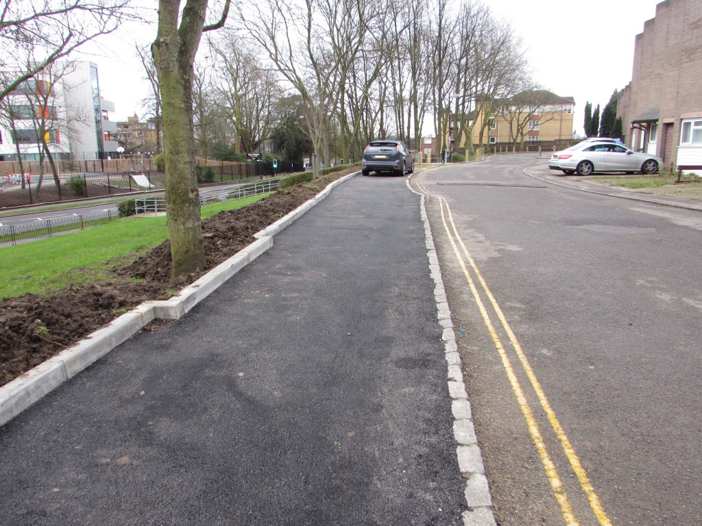 New parking bays on Coburg Crescent