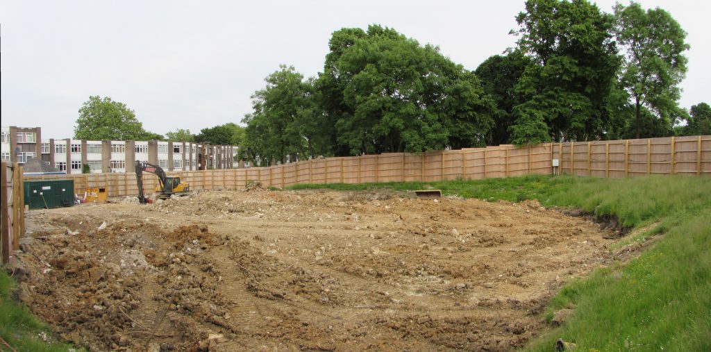 The cleared site of 3, 5 and 7 Coburg Crescent