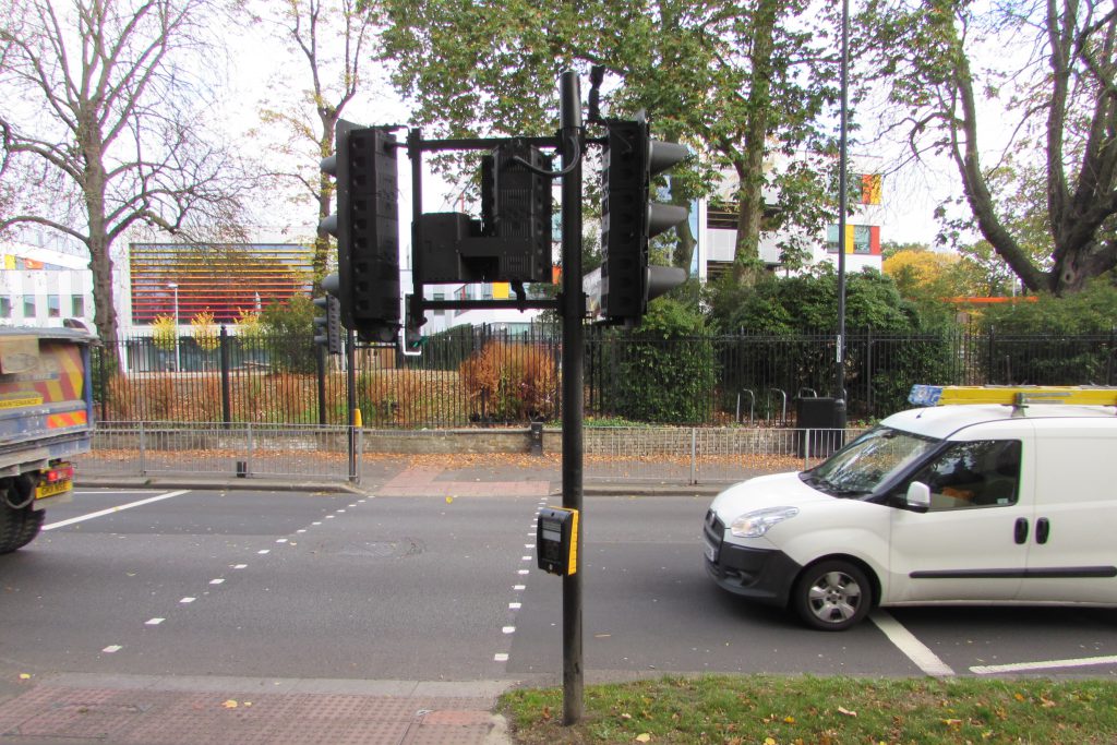 The location of the pollution monitor