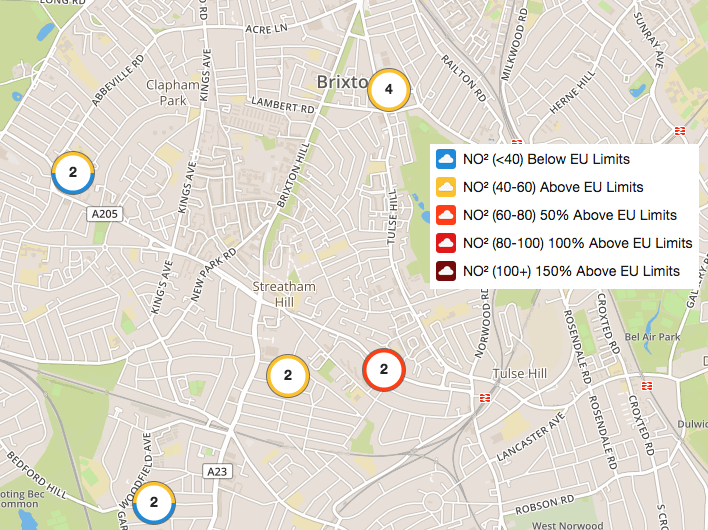 February 2017 pollution map