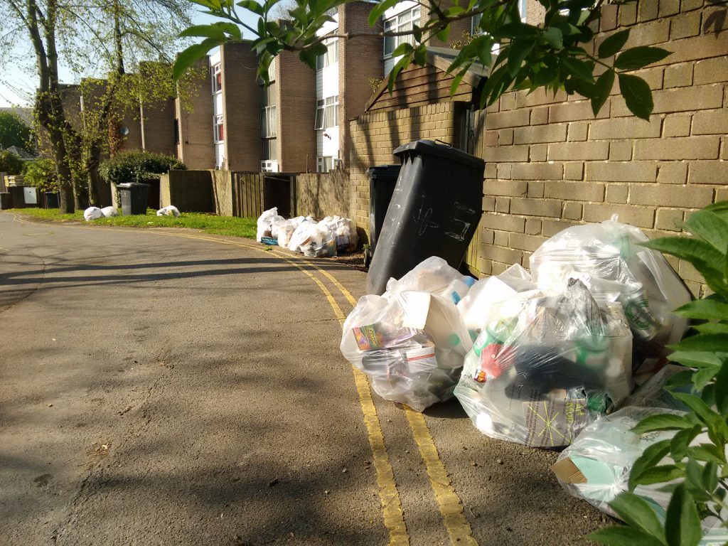 Recycling building up on Coburg Crescent